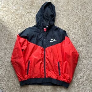 Nike Men's Red and Black Windbreaker